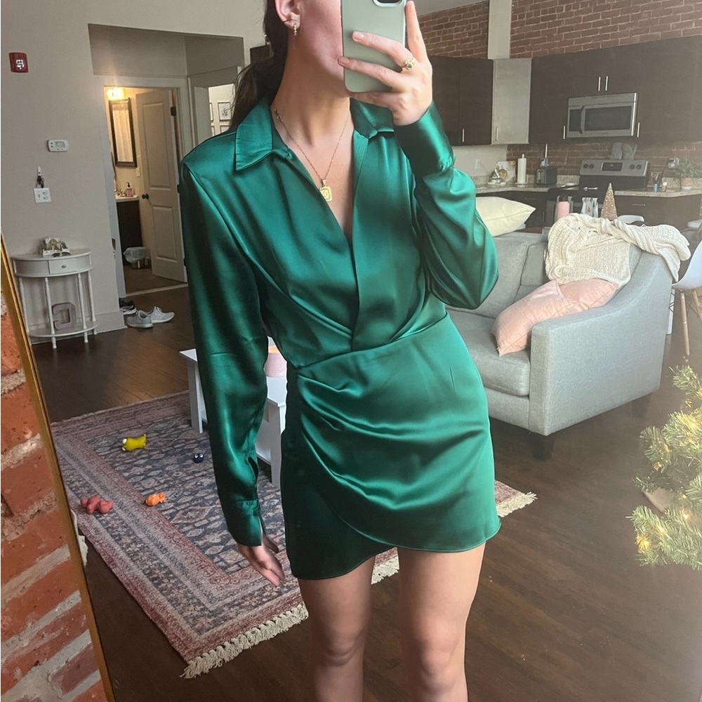 Zara green dress